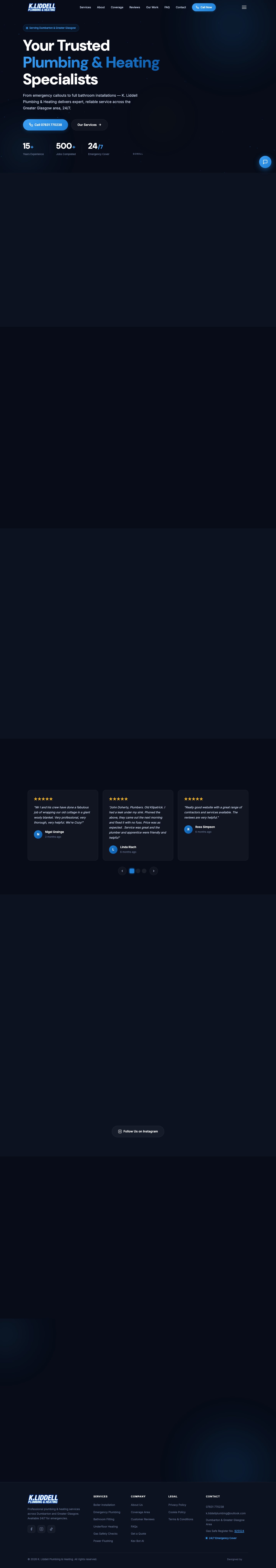 K. Liddell Plumbing & Heating — full page